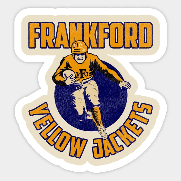 Defunct Frankford Yellow Jackets Football Team Sticker by Defunctland